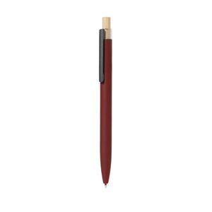 Penna personalizzata ADAM, in alluminio riciclato e bamboo MKT20181 - Rosso