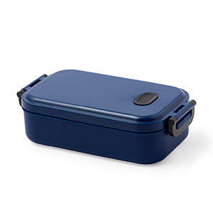 Porta pranzo personalizzato in PP riciclato da 900 ml con chiusura di sicurezza ALEXIA MKT20195 - Blu Navy