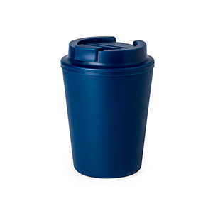 Bicchiere termico personalizzato in PP riciclato da 300 ml HOLWE MKT20196 - Blu Navy