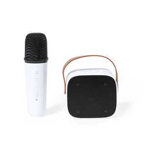 Cassa karaoke con connessione bluetooth personalizzata SOPHIE MKT20263 - Bianco