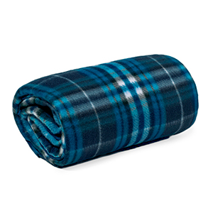 Plaid personalizzato in rpet 200 gr/m2 cm 150x120 cm con custodia  BARZAGLI MKT20334 - Blu