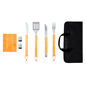 Set barbecue personalizzato con 7 accessori ESTROL MKT20469 - Neutro