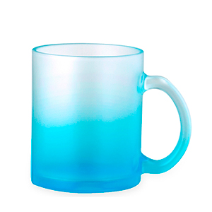 Tazza in vetro trattato per sublimazione da 350 ml OSAKA MKT20512 - Blu