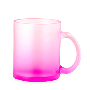 Tazza in vetro trattato per sublimazione da 350 ml OSAKA MKT20512 - Fucsia