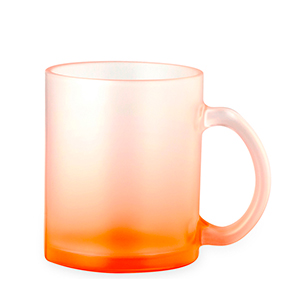 Tazza in vetro trattato per sublimazione da 350 ml OSAKA MKT20512 - Arancio