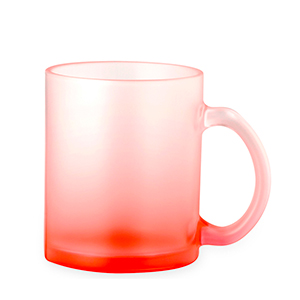 Tazza in vetro trattato per sublimazione da 350 ml OSAKA MKT20512 - Rosso