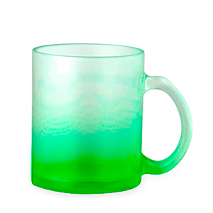 Tazza in vetro trattato per sublimazione da 350 ml OSAKA MKT20512 - Verde