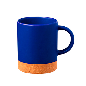 Tazza in ceramica personalizzata da 350 ml con fondo in sughero MELMAK MKT20520 - Blu Navy