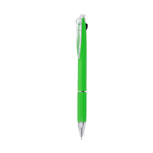 Penna multifunzione 2 colori LECON, personalizzatbile con logo  MKT20677 - Verde