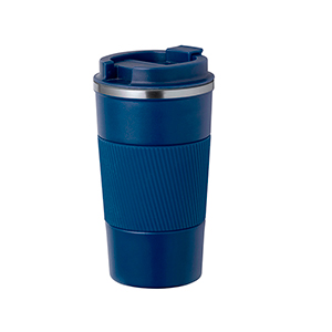 Bicchiere termico da viaggio in acciaio inox da 400 ml DRURY MKT20701 - Blu Navy