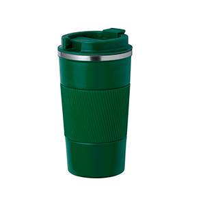 Bicchiere termico da viaggio in acciaio inox da 400 ml DRURY MKT20701 - Verde Scuro