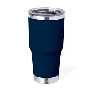 Bicchiere termico personalizzato in acciaio riciclato da 600 ml TOBEY MKT20704 - Blu Navy