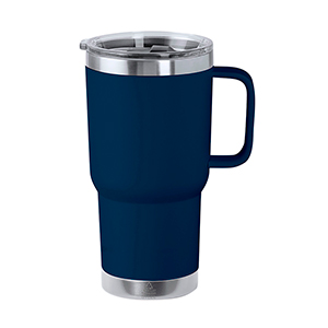 Tazza termica personalizzata in acciaio riciclato da 600 ml PASTER MKT20705 - Blu Navy