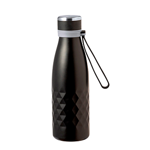 Borraccia termica personalizzata in acciaio inox da 550 ml HEXOR MKT20712 - Nero