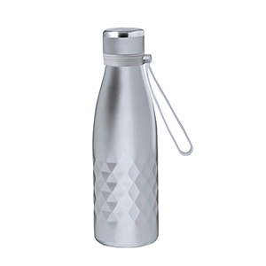 Borraccia termica personalizzata in acciaio inox da 550 ml HEXOR MKT20712 - Platino