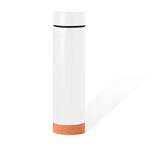 Thermos personalizzato da 470 ml con fondo in suhero e infusore incluso DANTEK MKT20713 - Bianco