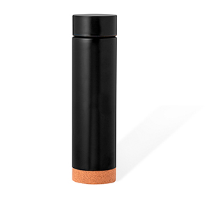 Thermos personalizzato da 470 ml con fondo in suhero e infusore incluso DANTEK MKT20713 - Nero