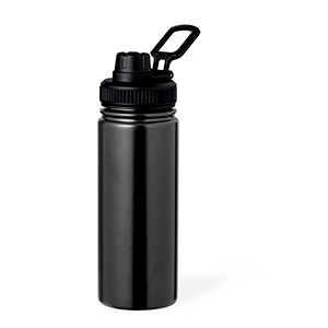 Borraccia termica personalizzata in acciaio inox da 550 ml CORVAC MKT20719 - Nero