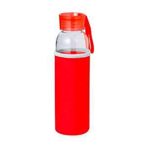 Borraccia in vetro personalizzata da 500 ml con custodia in Soft Shell VENEN MKT20727 - Rosso