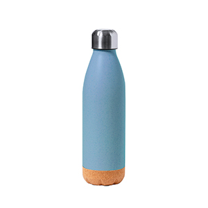 Borraccia personalizzata da 650 ml con fondo in sughero STROUD MKT20728 - Blu