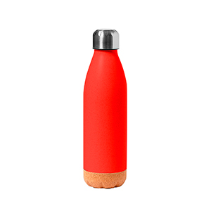 Borraccia personalizzata da 650 ml con fondo in sughero STROUD MKT20728 - Rosso