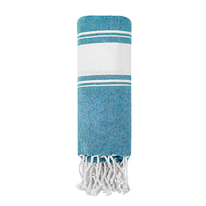 Telo hammam personalizzato in cotone e poliestere 180 gr/m2 BOTARI MKT20751 - Azzurro