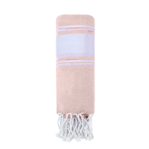 Telo fouta personalizzato in cotone riciclato 180 gr/m2 LAINEN MKT20752 - Marrone