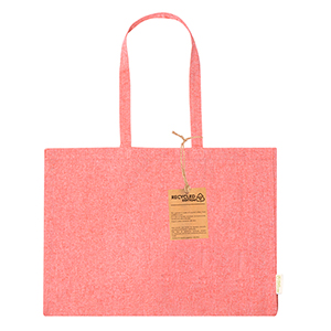 Shopper personalizzato in 100% cotone riciclato 220 gr cm 50x36x12 cm BONILLO MKT20755 - Rosso