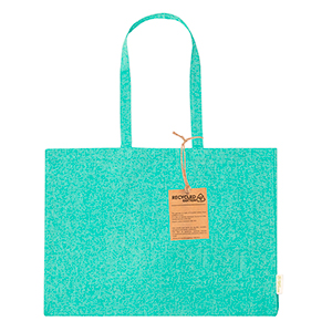 Shopper personalizzato in 100% cotone riciclato 220 gr cm 50x36x12 cm BONILLO MKT20755 - Verde