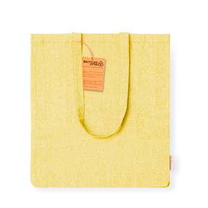 Shopper personalizzata in cotone riciclato 140 gr/m2 cm 38x42x8 BESTLA MKT20770 - Giallo