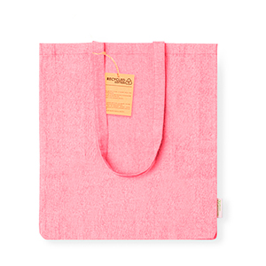 Shopper personalizzata in cotone riciclato 140 gr/m2 cm 38x42x8 BESTLA MKT20770 - Fucsia