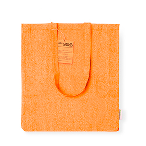 Shopper personalizzata in cotone riciclato 140 gr/m2 cm 38x42x8 BESTLA MKT20770 - Arancio