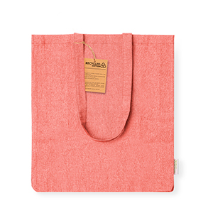 Shopper personalizzata in cotone riciclato 140 gr/m2 cm 38x42x8 BESTLA MKT20770 - Rosso