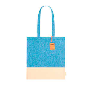 Shopper personalizzata in cotone riciclato 120 gr/m2 cm 38x42 SKADI MKT20771 - Blu