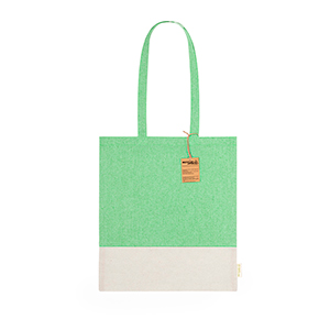 Shopper personalizzata in cotone riciclato 120 gr/m2 cm 38x42 SKADI MKT20771 - Verde