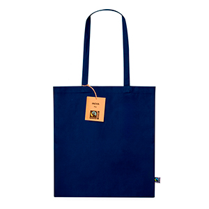 Shopper personalizzata in cotone 180 gr/m2 cm cm 38x42 INOVA FAIRTRADE MKT20775 - Blu Navy