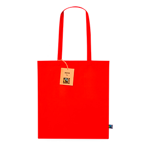 Shopper personalizzata in cotone 180 gr/m2 cm cm 38x42 INOVA FAIRTRADE MKT20775 - Rosso