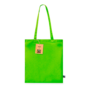 Shopper personalizzata in cotone 180 gr/m2 cm cm 38x42 INOVA FAIRTRADE MKT20775 - Verde Chiaro