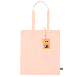 Shopper personalizzata in cotone riciclato 120 gr/m2 cm 38x42 LAZAR FAIRTRADE MKT20777 - Naturale