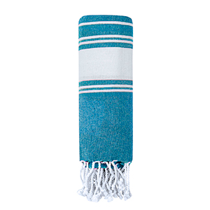 Asciugamano fouta personalizzato in cotone e poliestere 180 gr/m2 DONELL MKT20782 - Azzurro