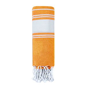 Asciugamano fouta personalizzato in cotone e poliestere 180 gr/m2 DONELL MKT20782 - Arancio