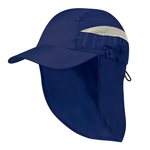 Cappello sport personalizzato in microfibra con protezione per il sole LEVANT MKT20826 - Blu Navy