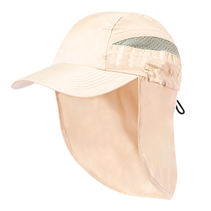 Cappello sport personalizzato in microfibra con protezione per il sole LEVANT MKT20826 - Naturale