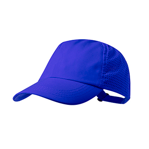 Cappellino sportivo personalizzato in microfibra con 5 pannelli KAROLA MKT20829 - Blu