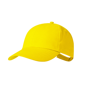 Cappellino da baseball personalizzato in cotone con 6 pannelli HALIARD MKT20831 - Giallo