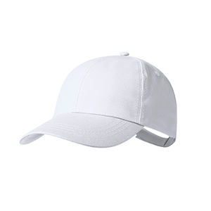 Cappellino da baseball personalizzato in cotone con 6 pannelli HALIARD MKT20831 - Bianco