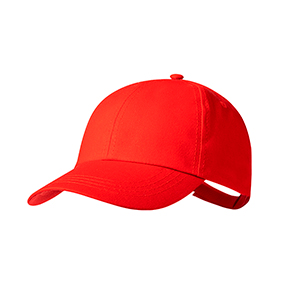 Cappellino da baseball personalizzato in cotone con 6 pannelli HALIARD MKT20831 - Rosso