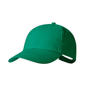 Cappellino da baseball personalizzato in cotone con 6 pannelli HALIARD MKT20831 - Verde