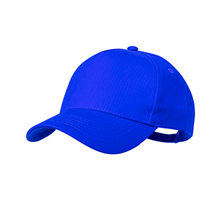 Cappellino personalizzato in cotone biologico con 5 pannelli e chiusura con fibbia GLEYRE MKT20833 - Blu