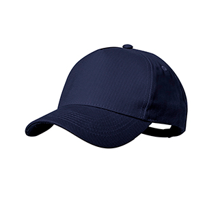 Cappellino personalizzato in cotone biologico con 5 pannelli e chiusura con fibbia GLEYRE MKT20833 - Blu Navy